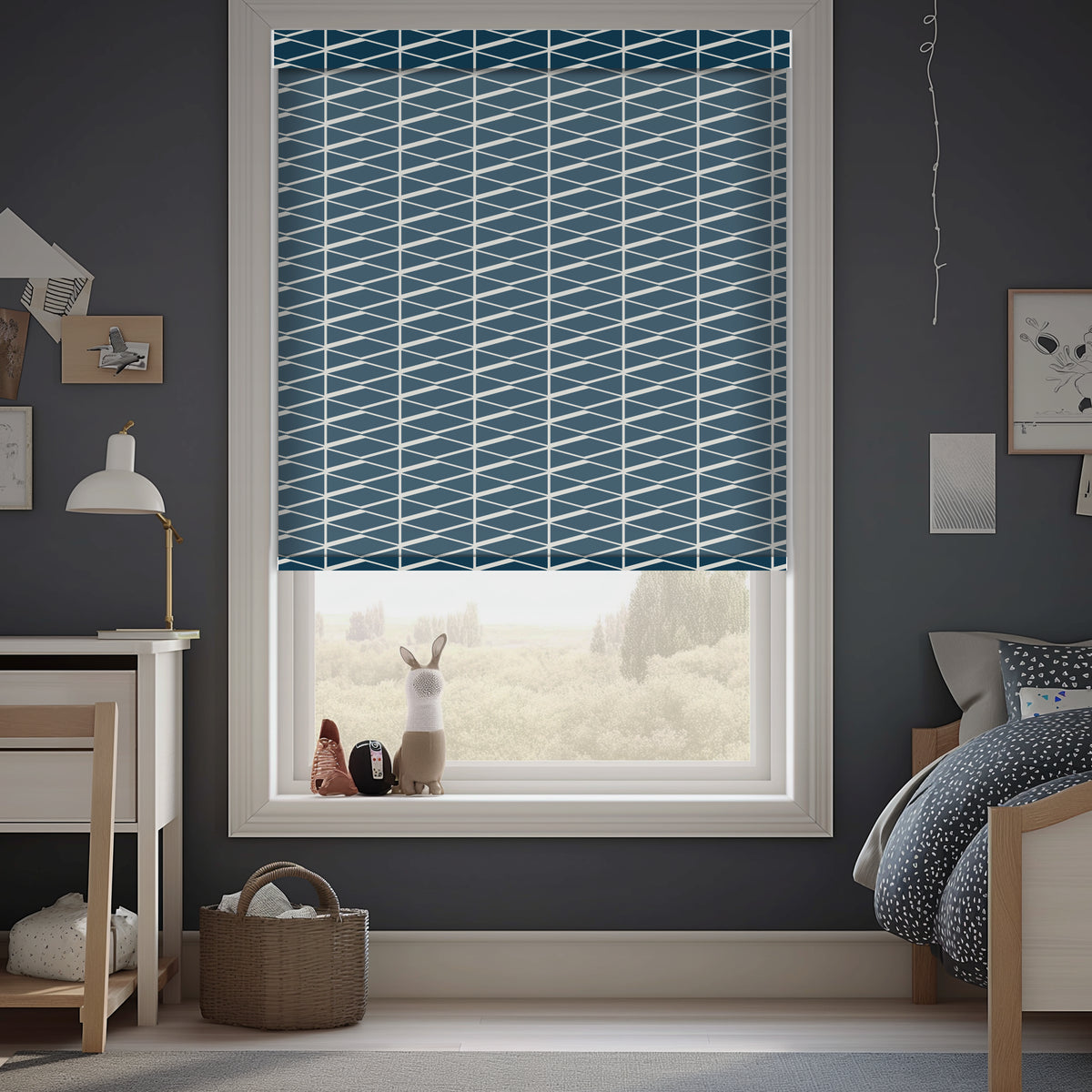 Seine River Ocean Light Filtering Roller Shades