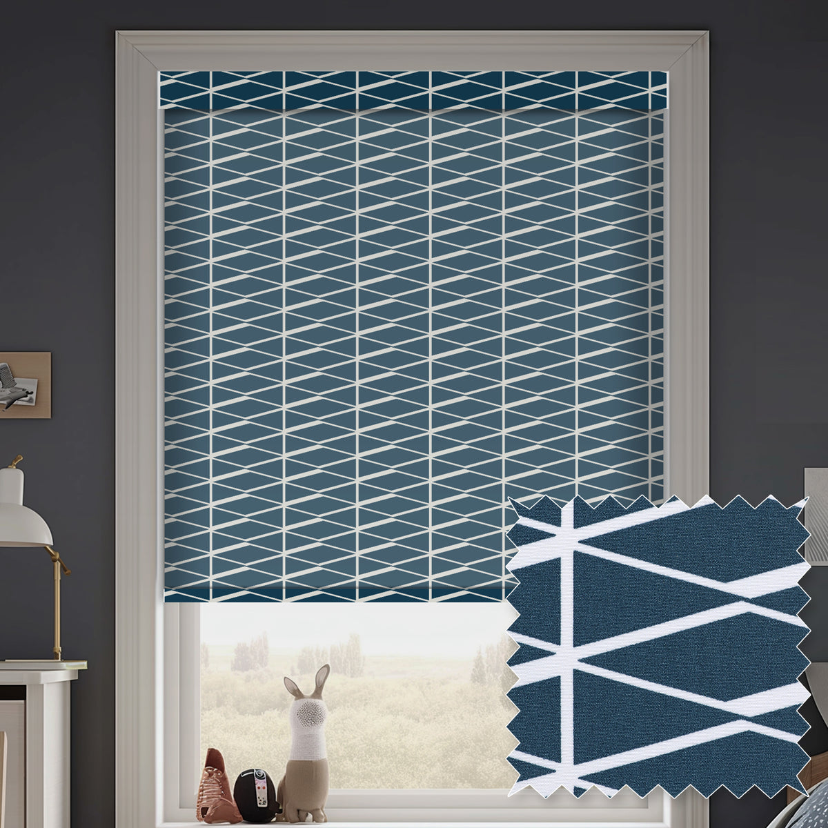 Seine River Ocean Light Filtering Roller Shades