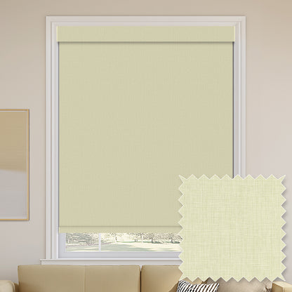 Shelley Cream Flame Retardant Blackout Roller Shades