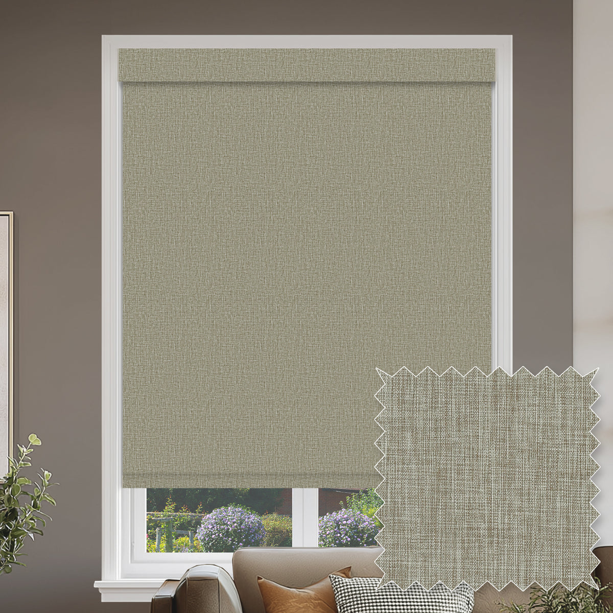 Shelley Stone Flame Retardant Blackout Roller Shades