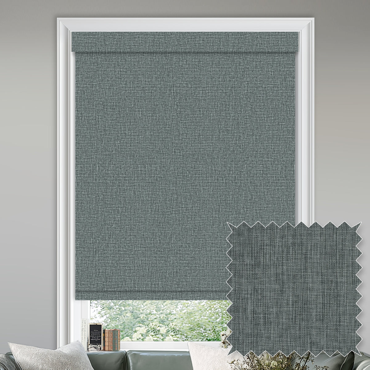 Shelley Thunder Flame Retardant Blackout Roller Shades