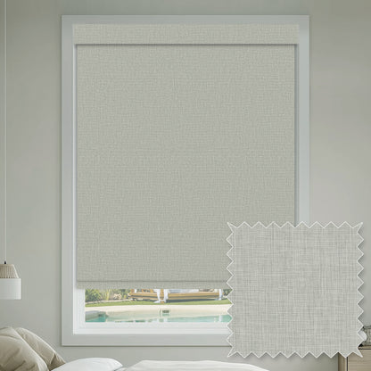 Shelley Mist Flame Retardant Blackout Roller Shades