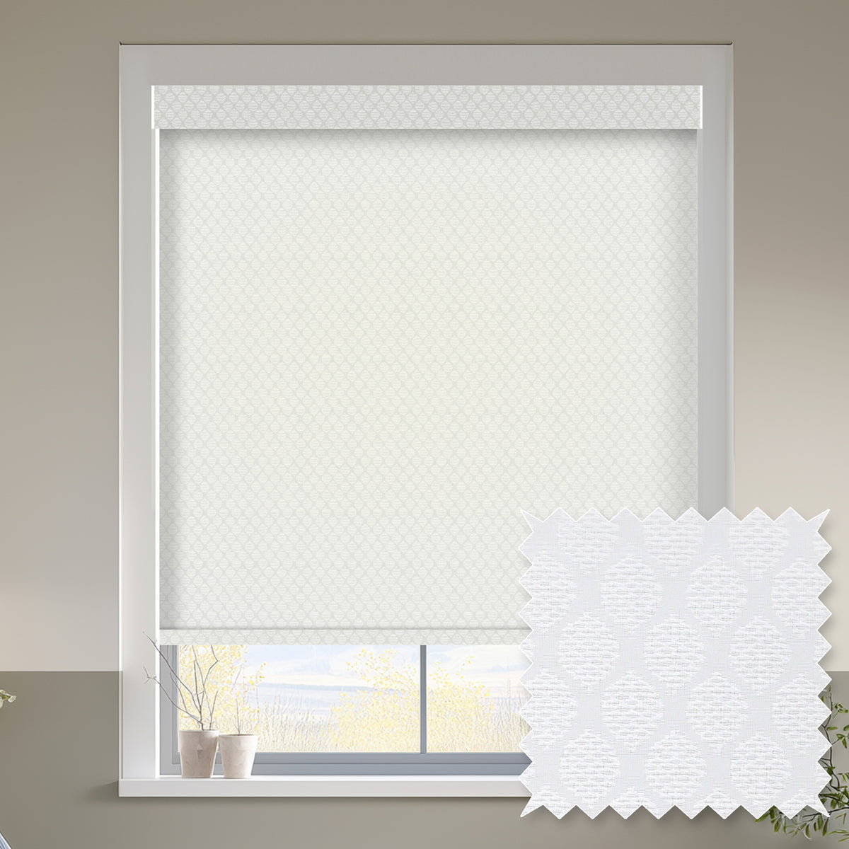 Sirocco Snow Light Filtering Roller Shades