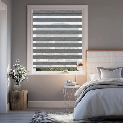 Sherborne Steel Blackout Zebra Shade
