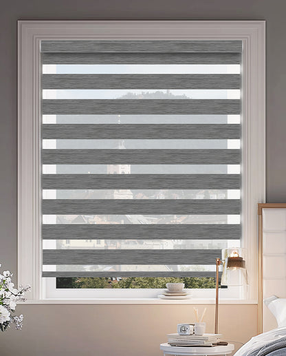 Sherborne Steel Blackout Zebra Shade