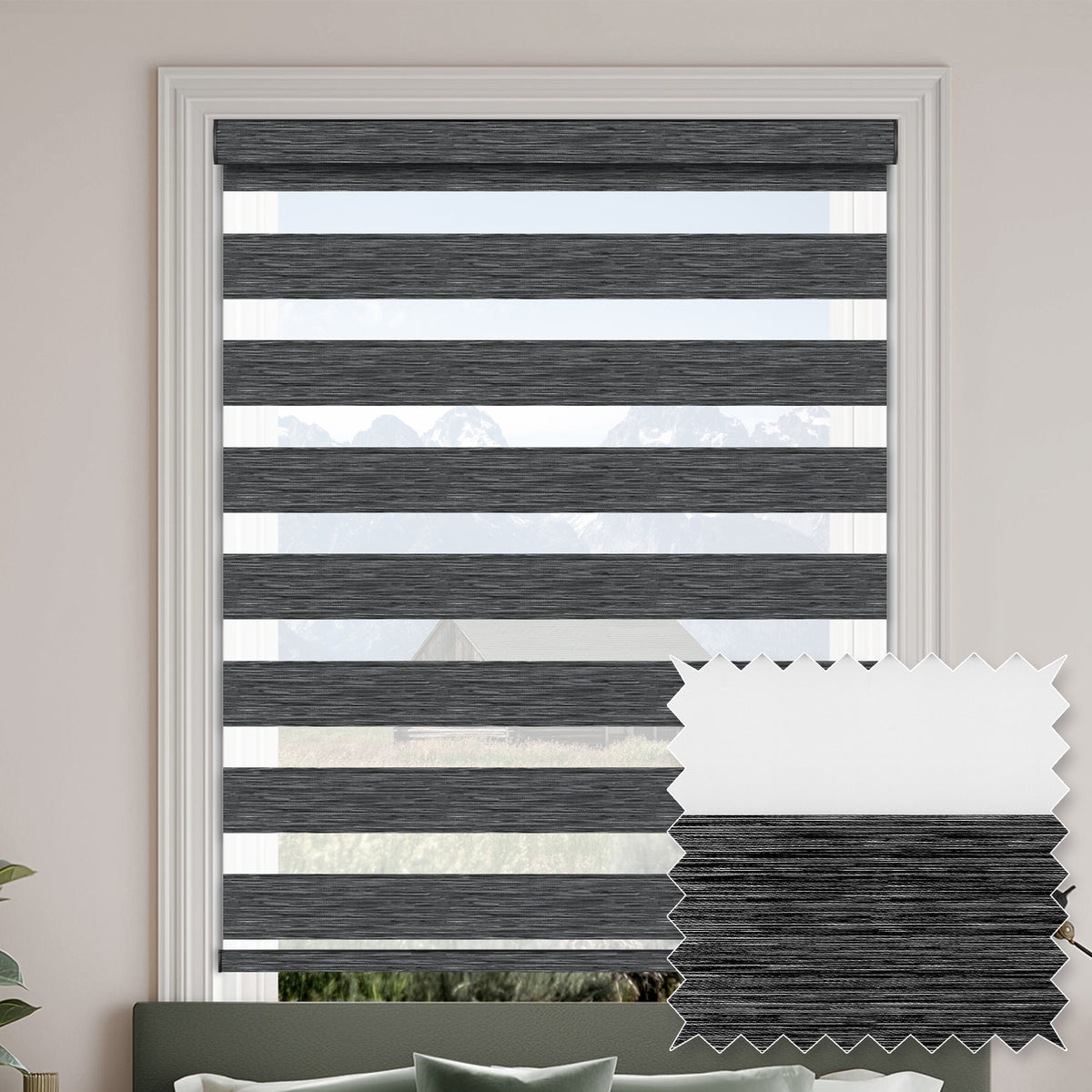 Soudro Shadow Blackout Zebra Shade