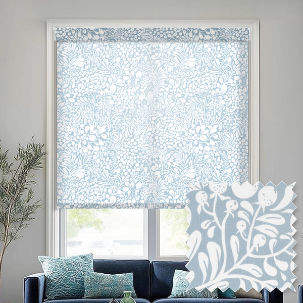 Summer Berry Rain Light Filtering Roller Shades