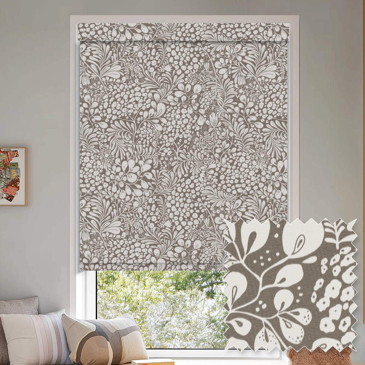 Summer Berry Mocha Blackout Roller Shades