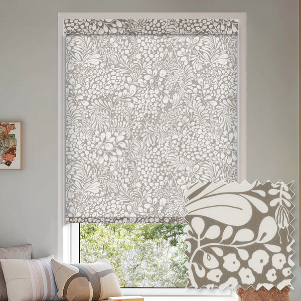 Summer Berry Mocha Light Filtering Roller Shades