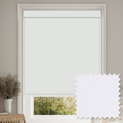 Tamora Bright White Blackout Roller Shades