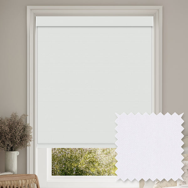 Tamora Bright White Blackout Roller Shades