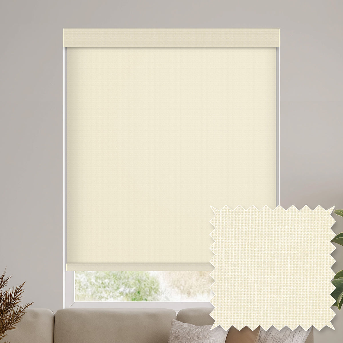 Tamora Cream Light filtering Roller Shades