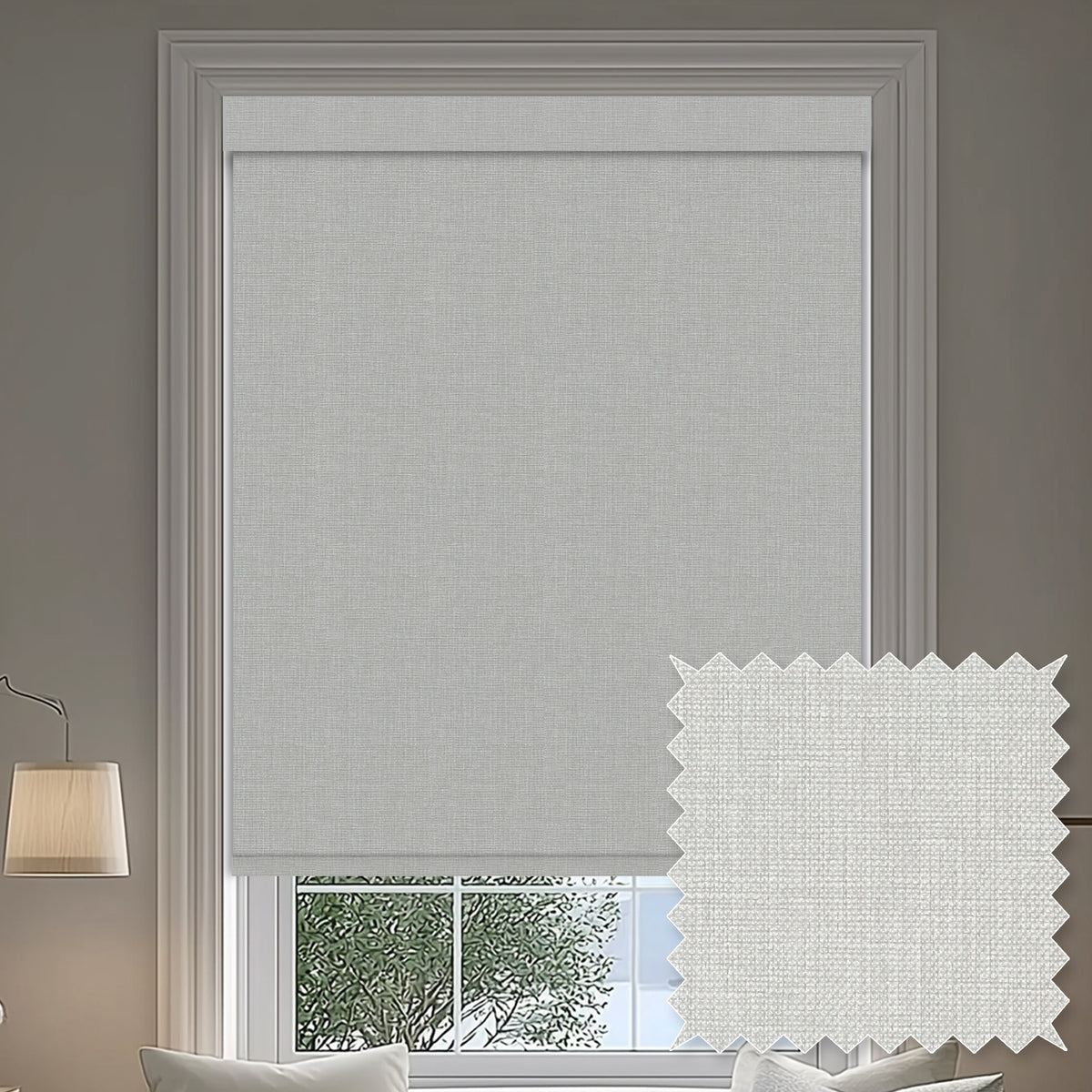 Tamora Silver Blackout Roller Shades