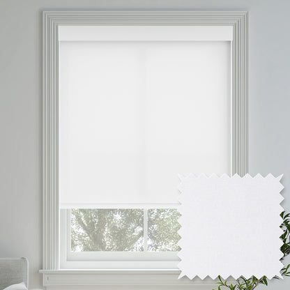 Tam Bright White Flame Retardant Light Filtering Roller Shades