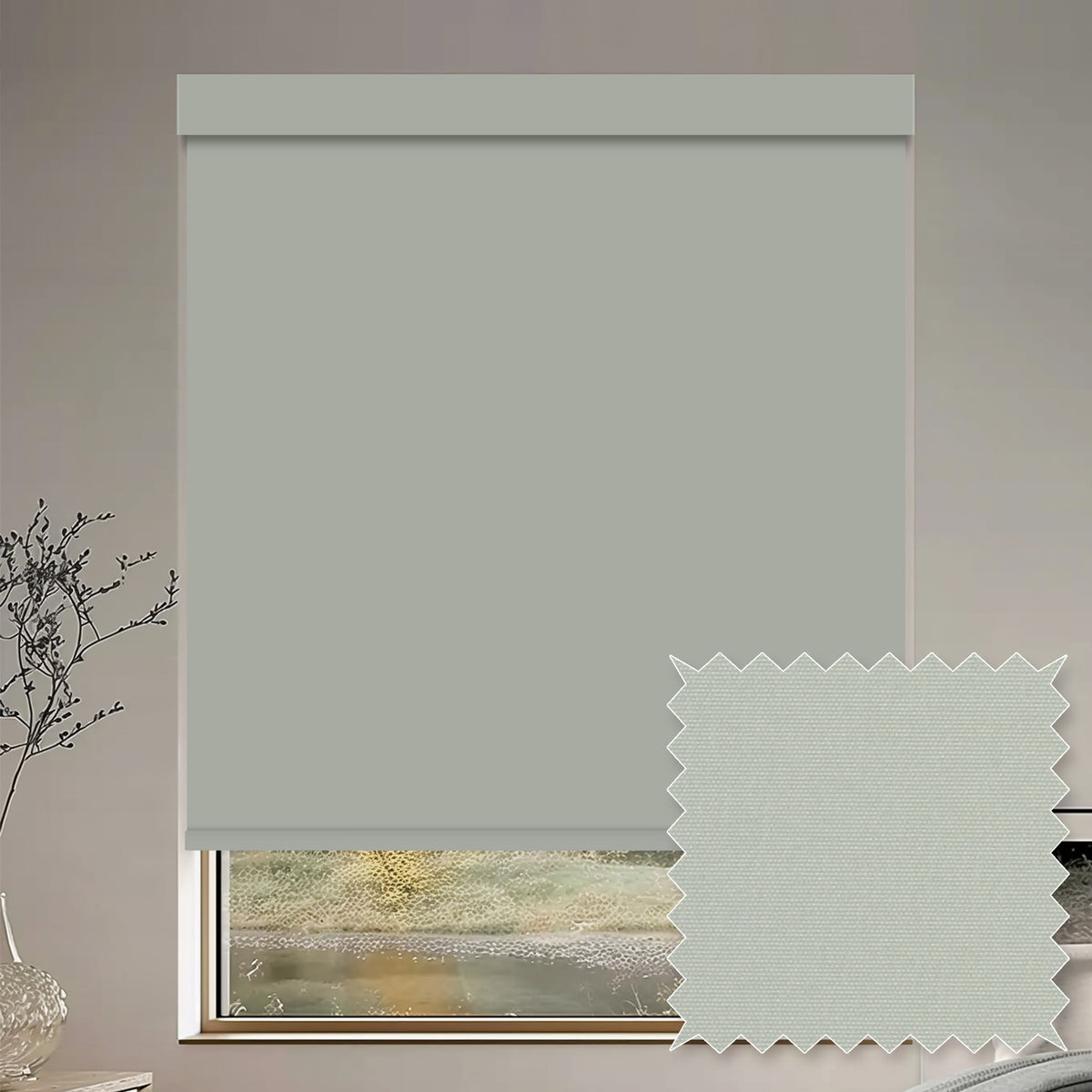 Tam Mist Flame Retardant Blackout Roller Shades
