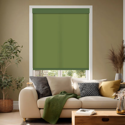 Tam Moss Light Filtering Roller Shades