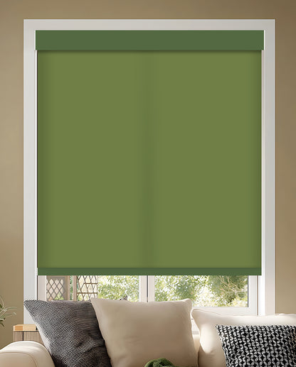 Tam Moss Light Filtering Roller Shades