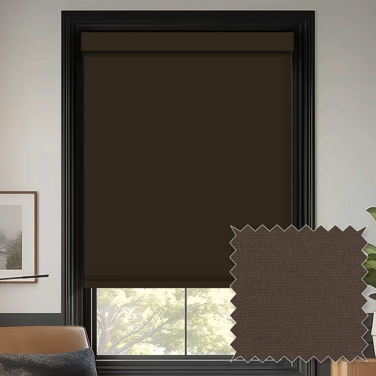 Tam Chocolate Blackout Roller Shades