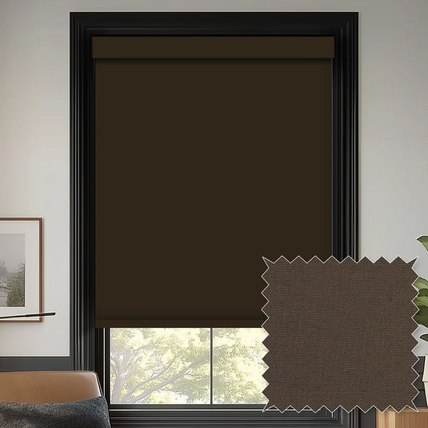 Tam Chocolate Blackout Roller Shades