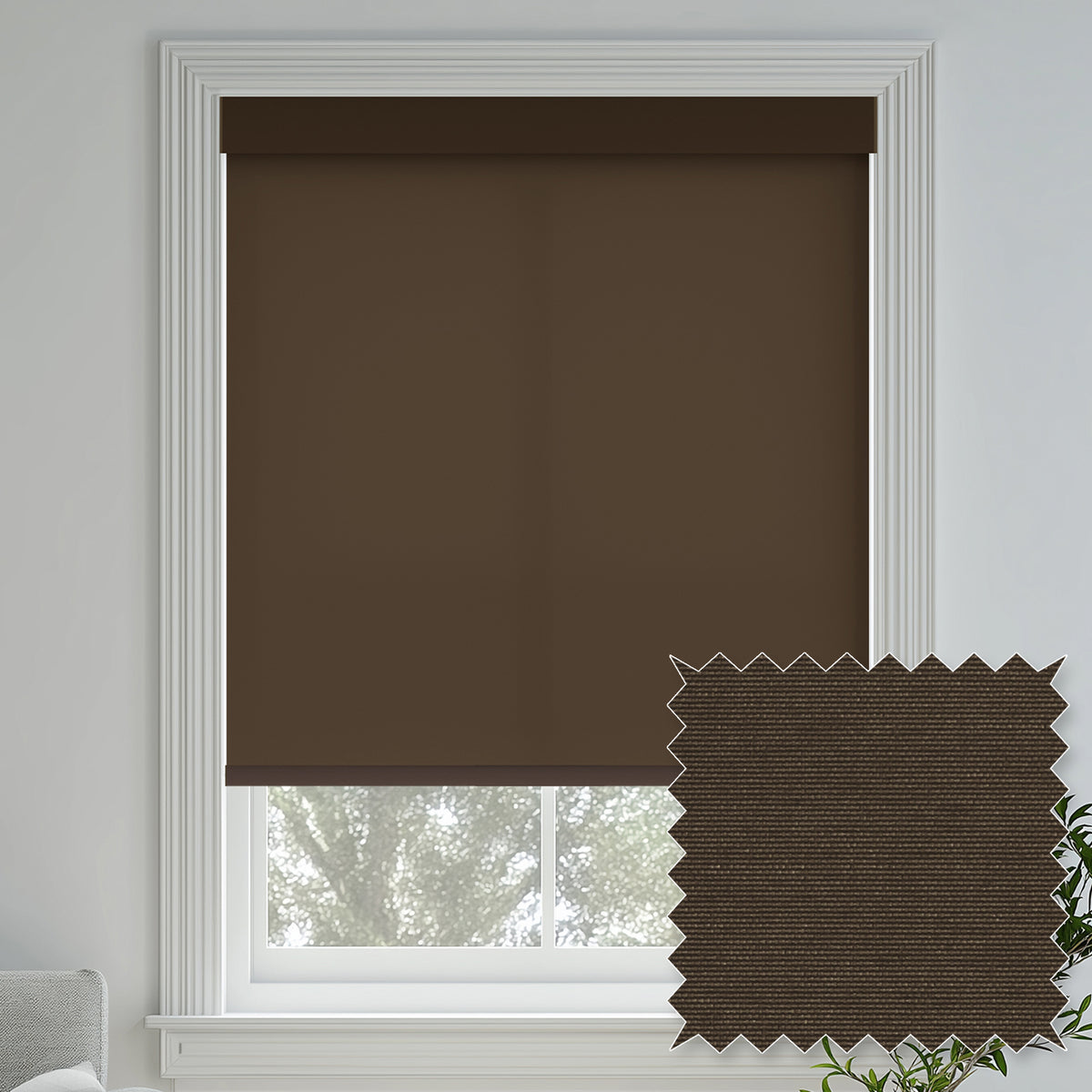 Tam Chocolate Light Filtering Roller Shades