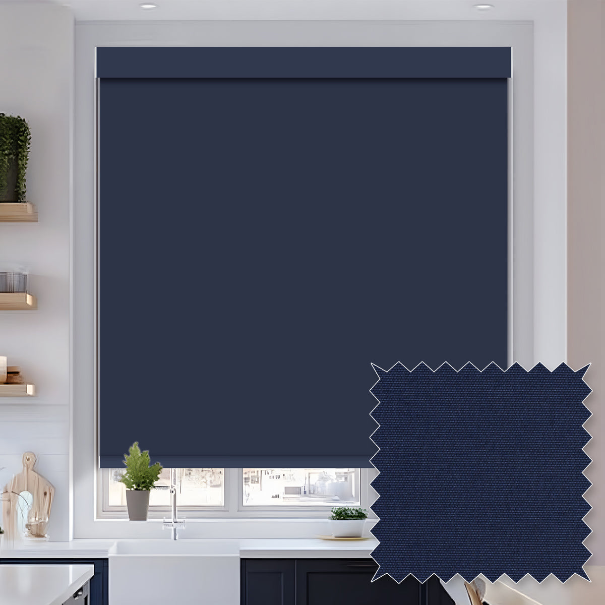 Tam Indigo Blackout Roller Shades