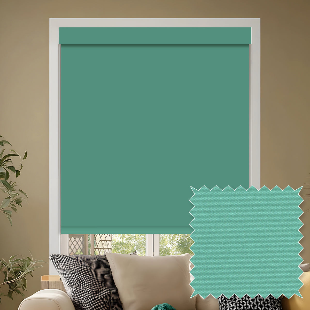 Tam Malachite Blackout Roller Shades