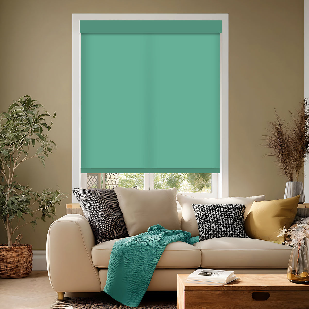 Tam Malachite Light Filtering Roller Shades