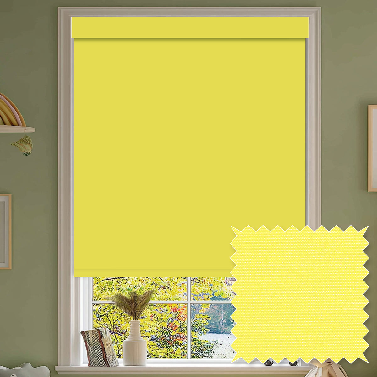 Tam Lemon Blackout Roller Shades