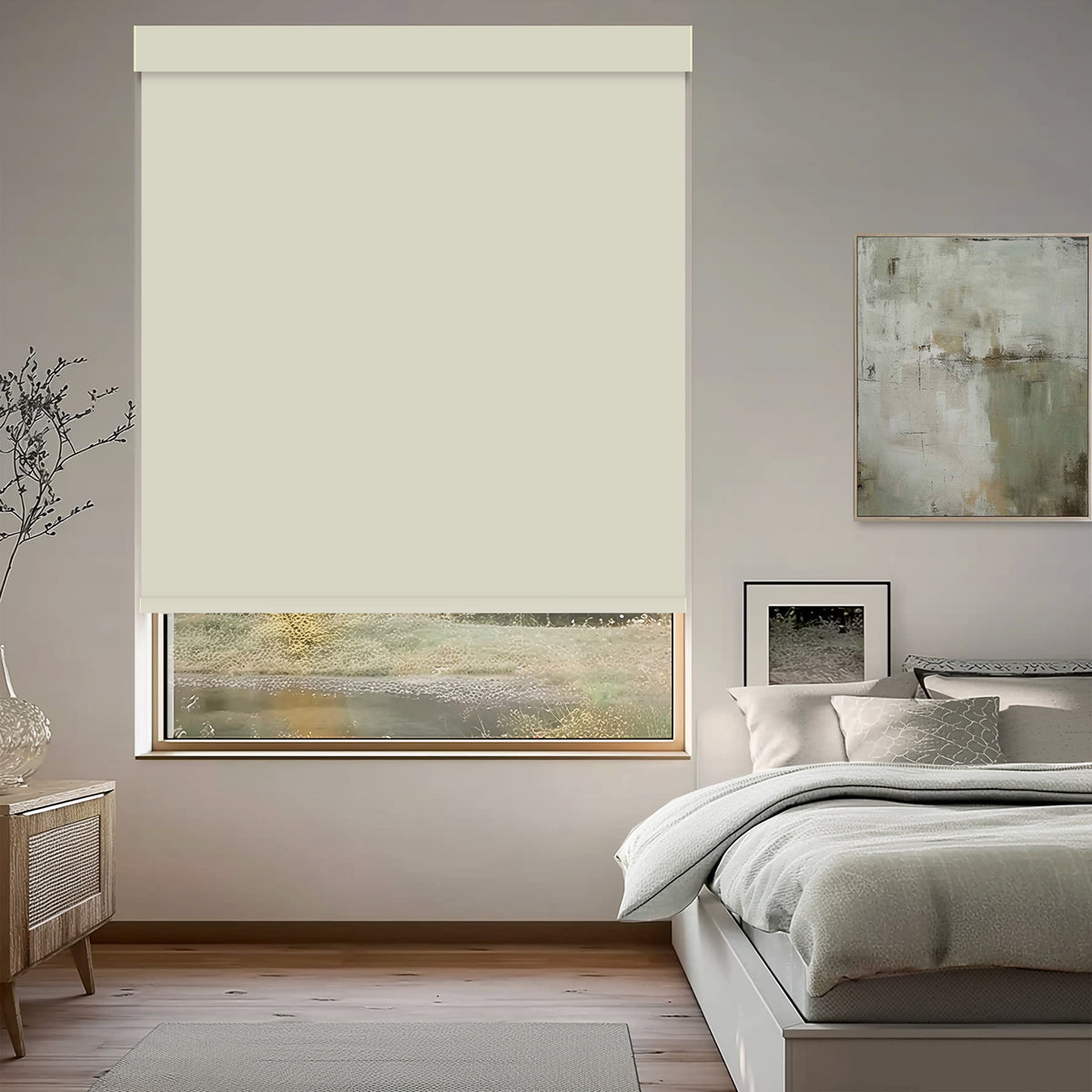 Tam Feather Flame Retardant Blackout Roller Shades