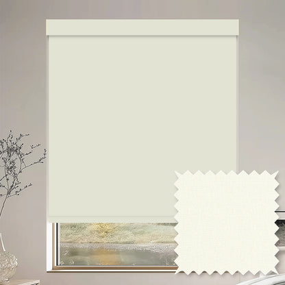 Tam Cream Flame Retardant Blackout Roller Shades