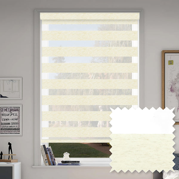 Taplow Linen Cream Light Filtering Zebra Shade