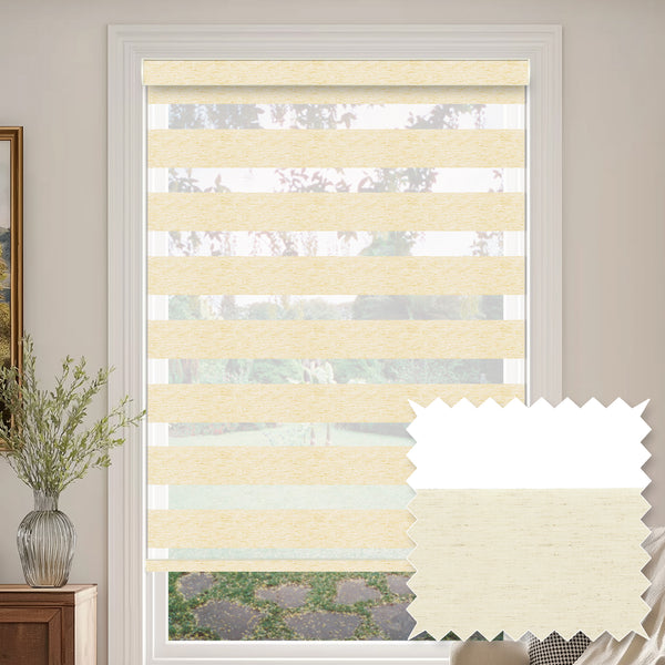 Taplow Linen Natural Light Filtering Zebra Shade