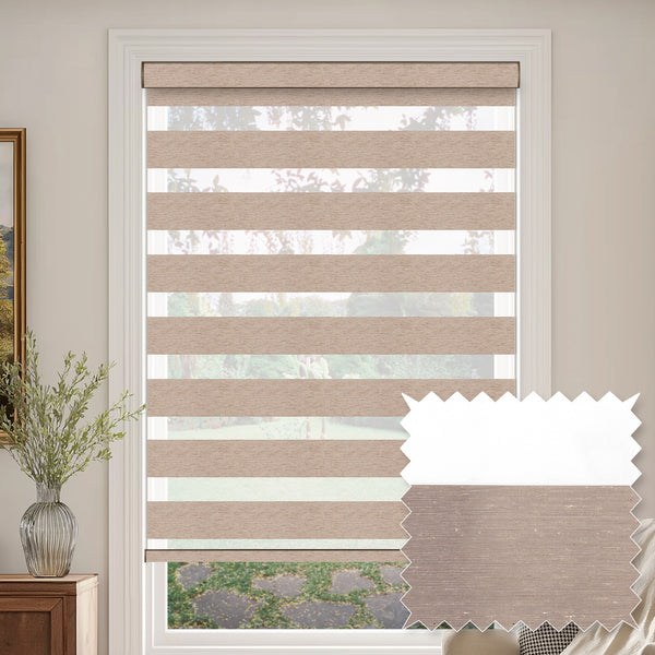Taplow Linen Maple Light Filtering Zebra Shade