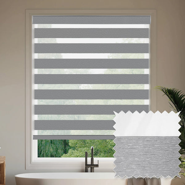 Thelma Peppercorn Light Filtering Zebra Shade