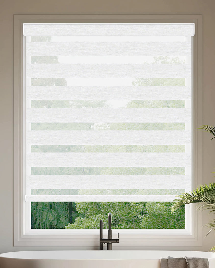 Thelma Snow Light Filtering Zebra Shade