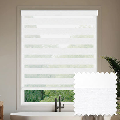 Thelma Snow Light Filtering Zebra Shade