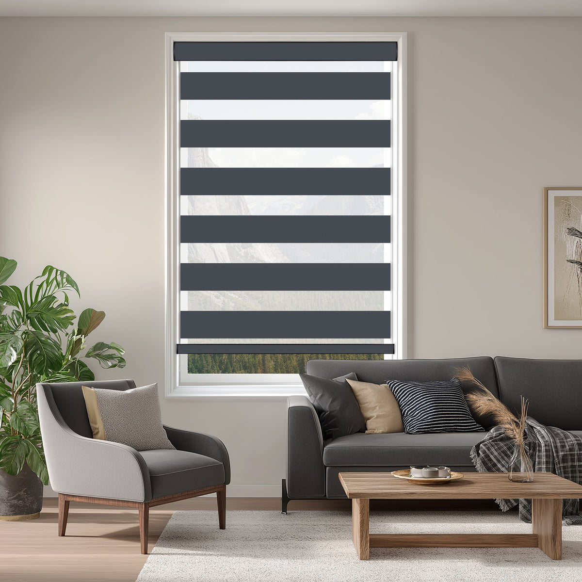 Uraco Obsidian Blackout Zebra Shade