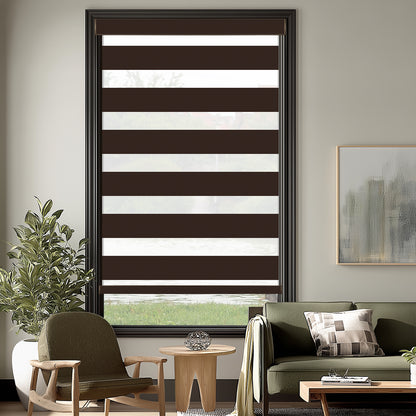 Uraco Chocolate Blackout Zebra Shade