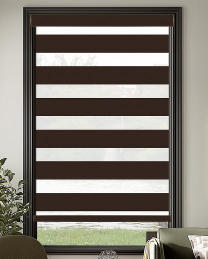 Uraco Chocolate Blackout Zebra Shade