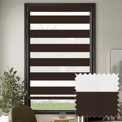 Uraco Chocolate Blackout Zebra Shade