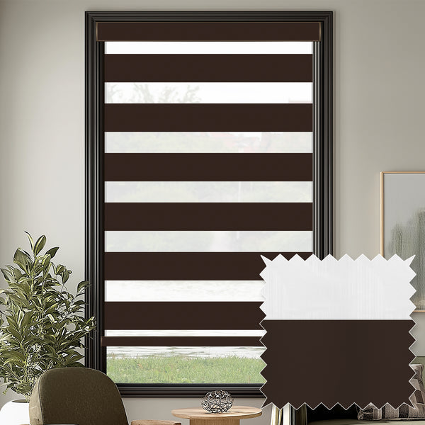 Uraco Chocolate Blackout Zebra Shade