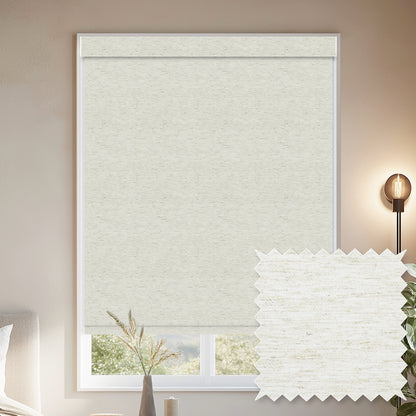 Verral Linen Milk Blackout Roller Shades
