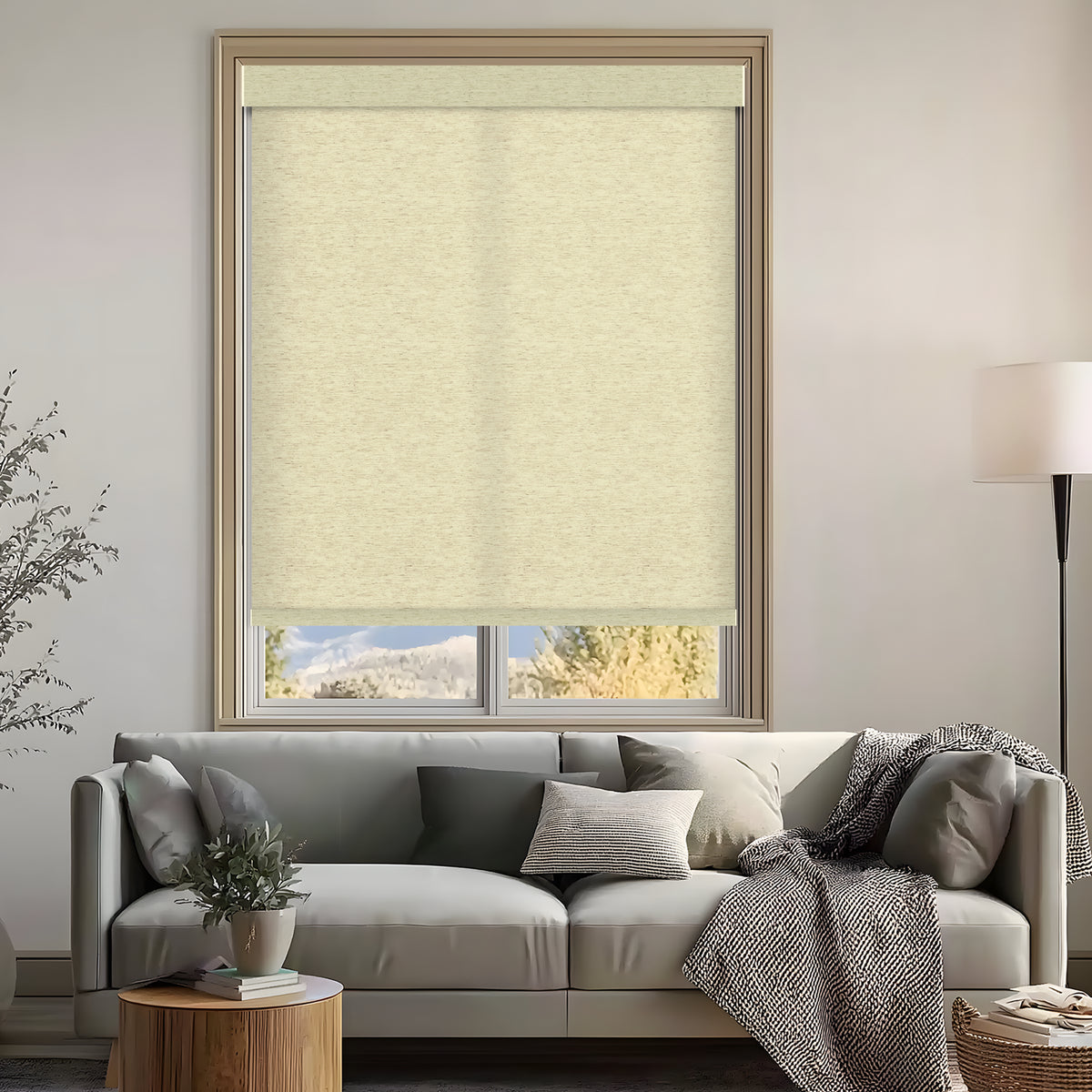 Verona Linen Natural Light Filtering Roller Shades