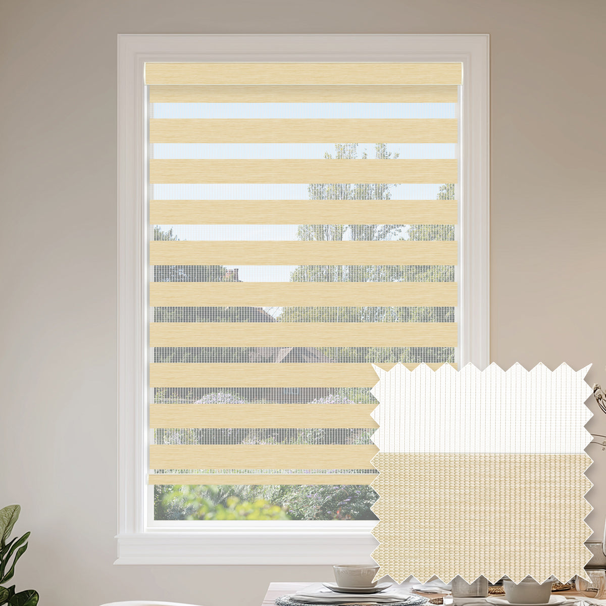 Veneto Peanut Light Filtering Zebra Shade