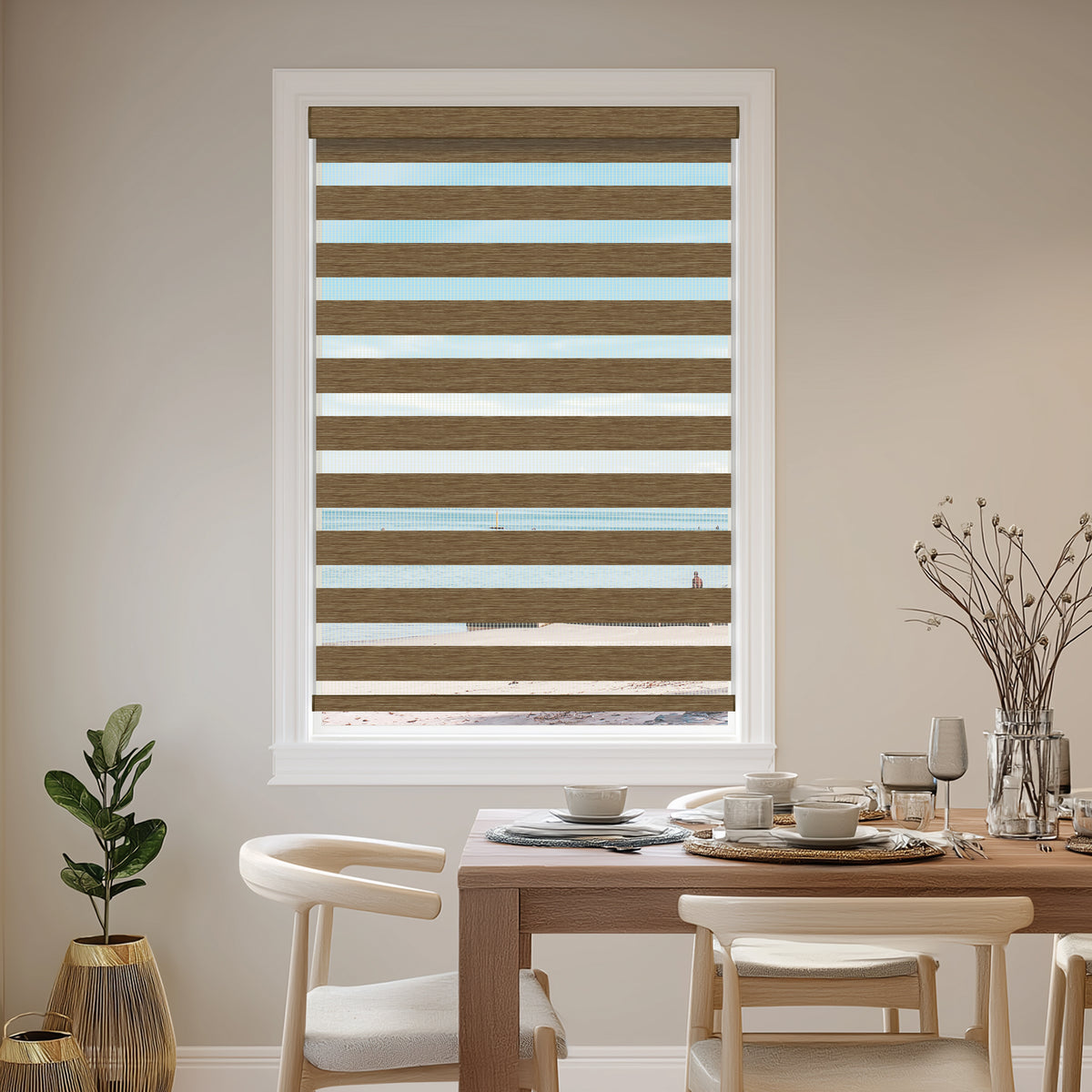Veneto Sand Light Filtering Zebra Shade