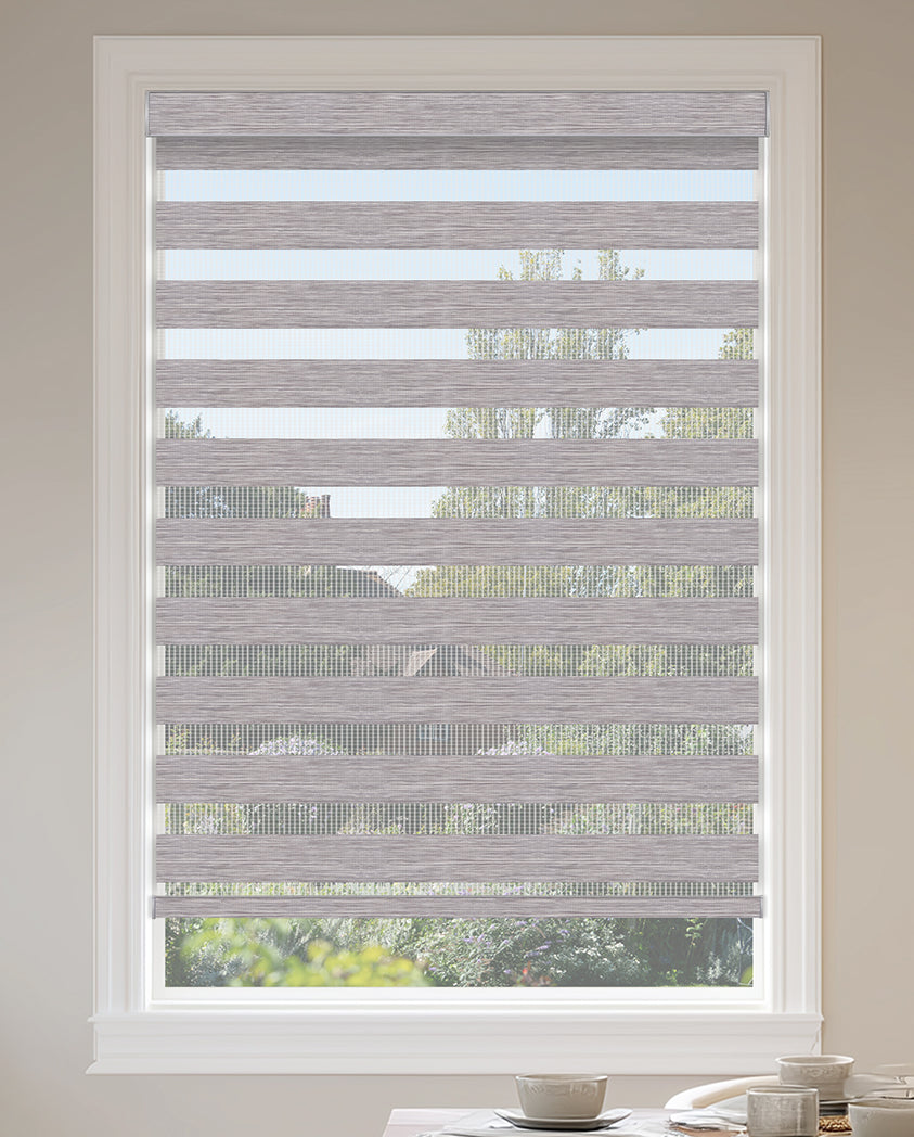 Veneto Zinc Light Filtering Zebra Shade