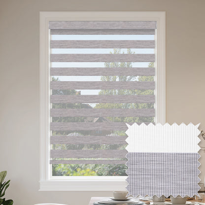 Veneto Zinc Light Filtering Zebra Shade