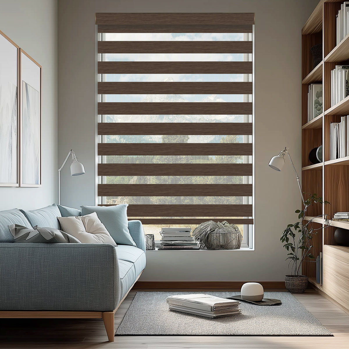 Veneto Chocolate Light Filtering Zebra Shade