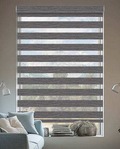 Veneto Charcoal Light Filtering Zebra Shade