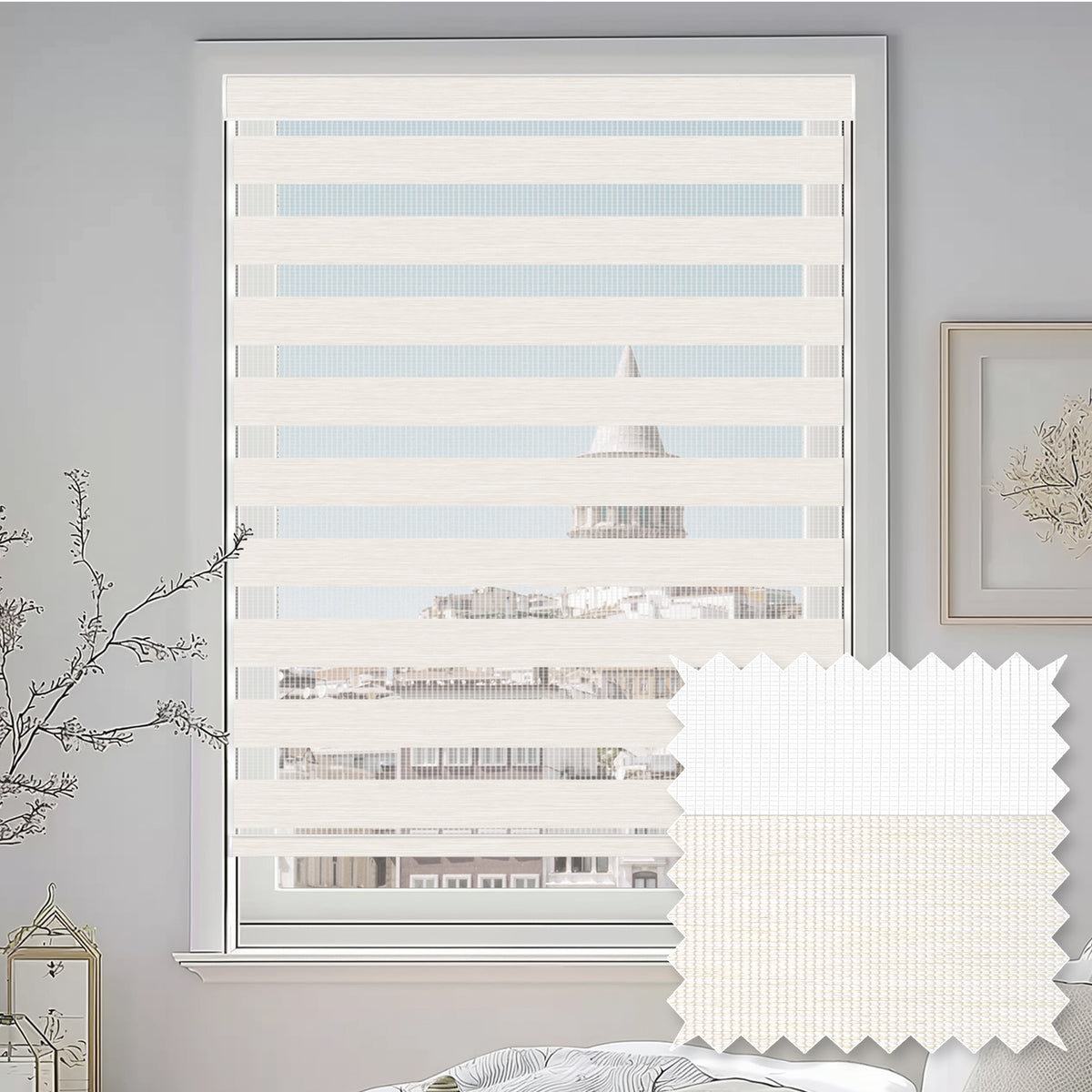 Veneto Coconut Light Filtering Zebra Shade